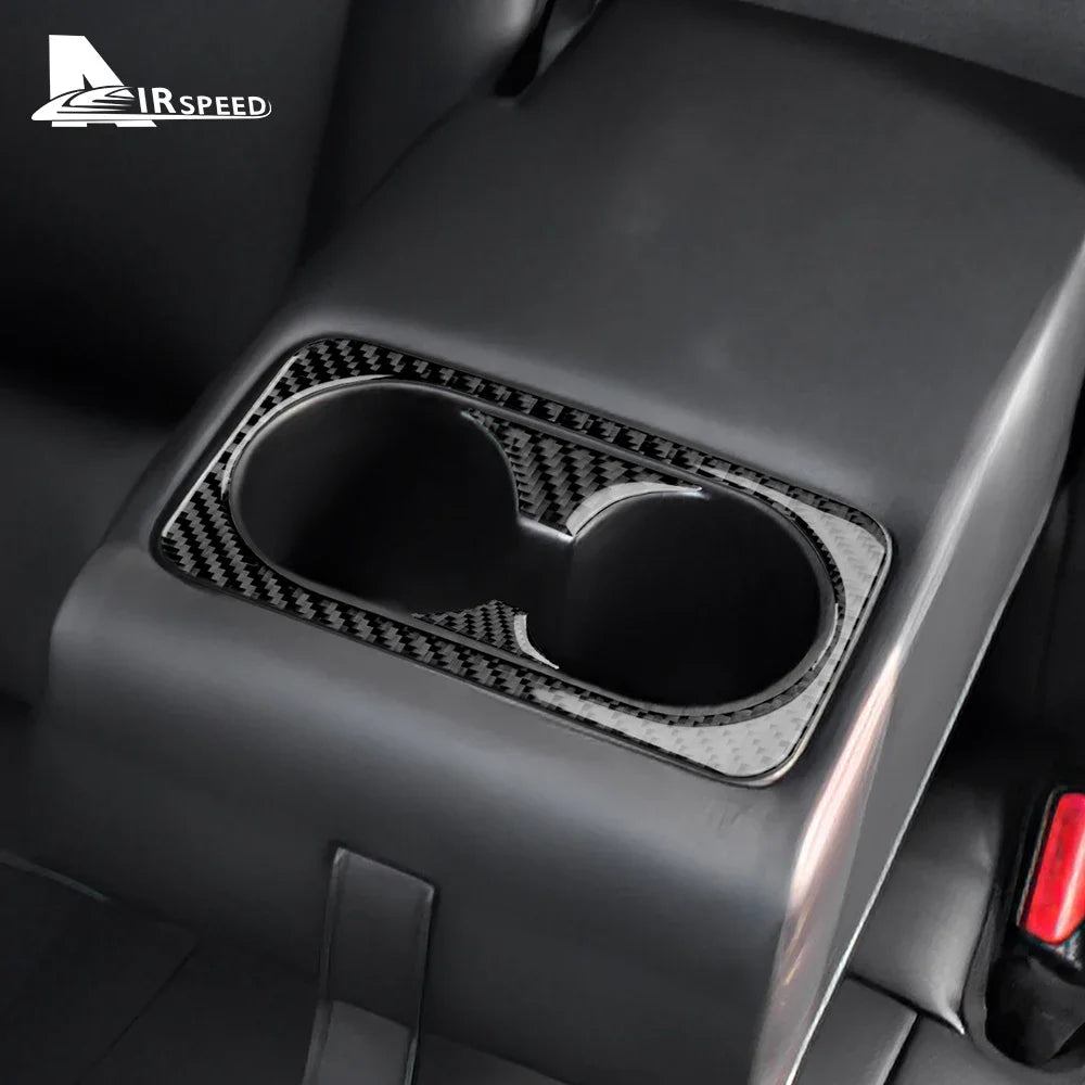 Real Soft Carbon Fibre Car Rear Seat Cup Surround