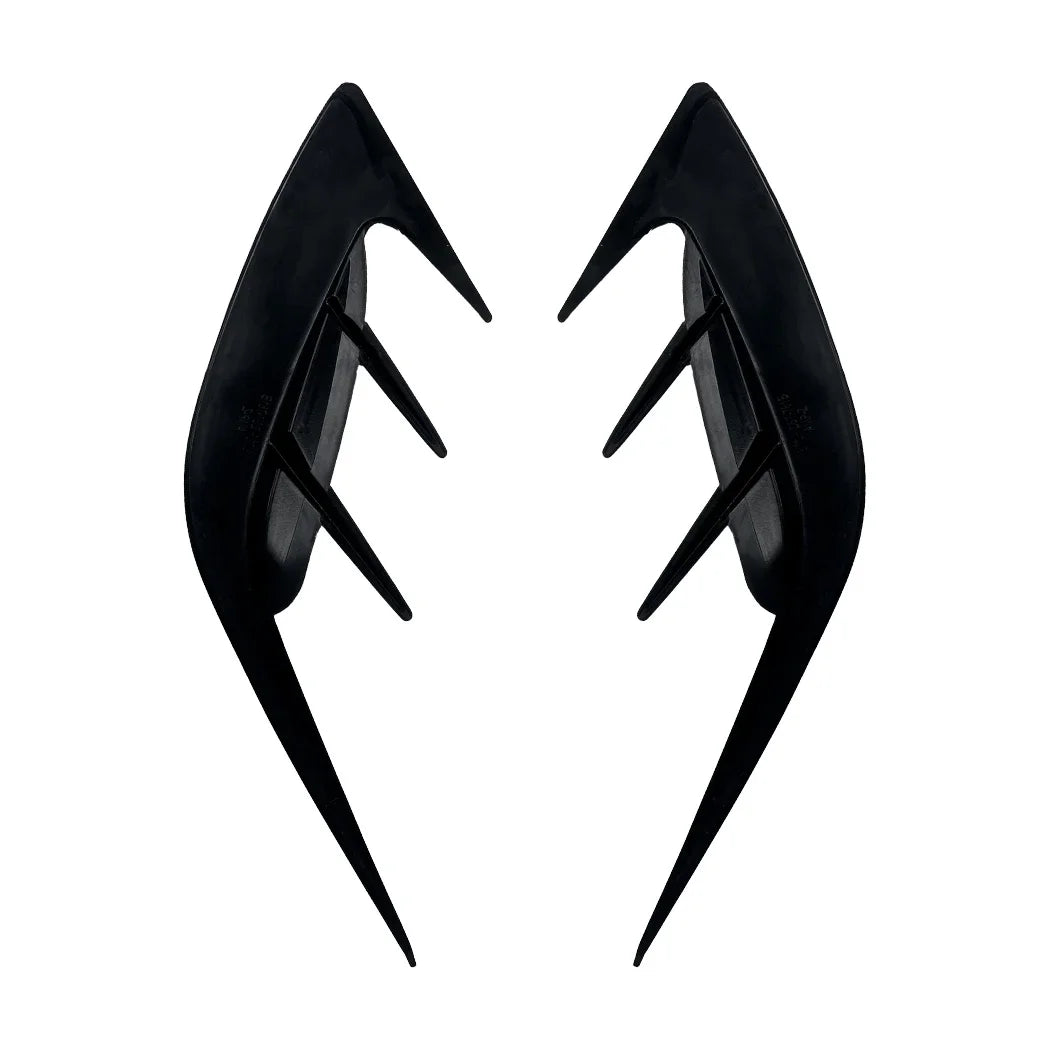 2pc ABS Gloss Black / Carbon Fiber Style rear Canard Covers
