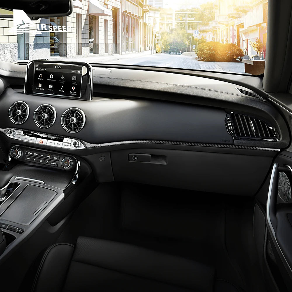 Real Soft Carbon Fibre Central Control Trim Strip