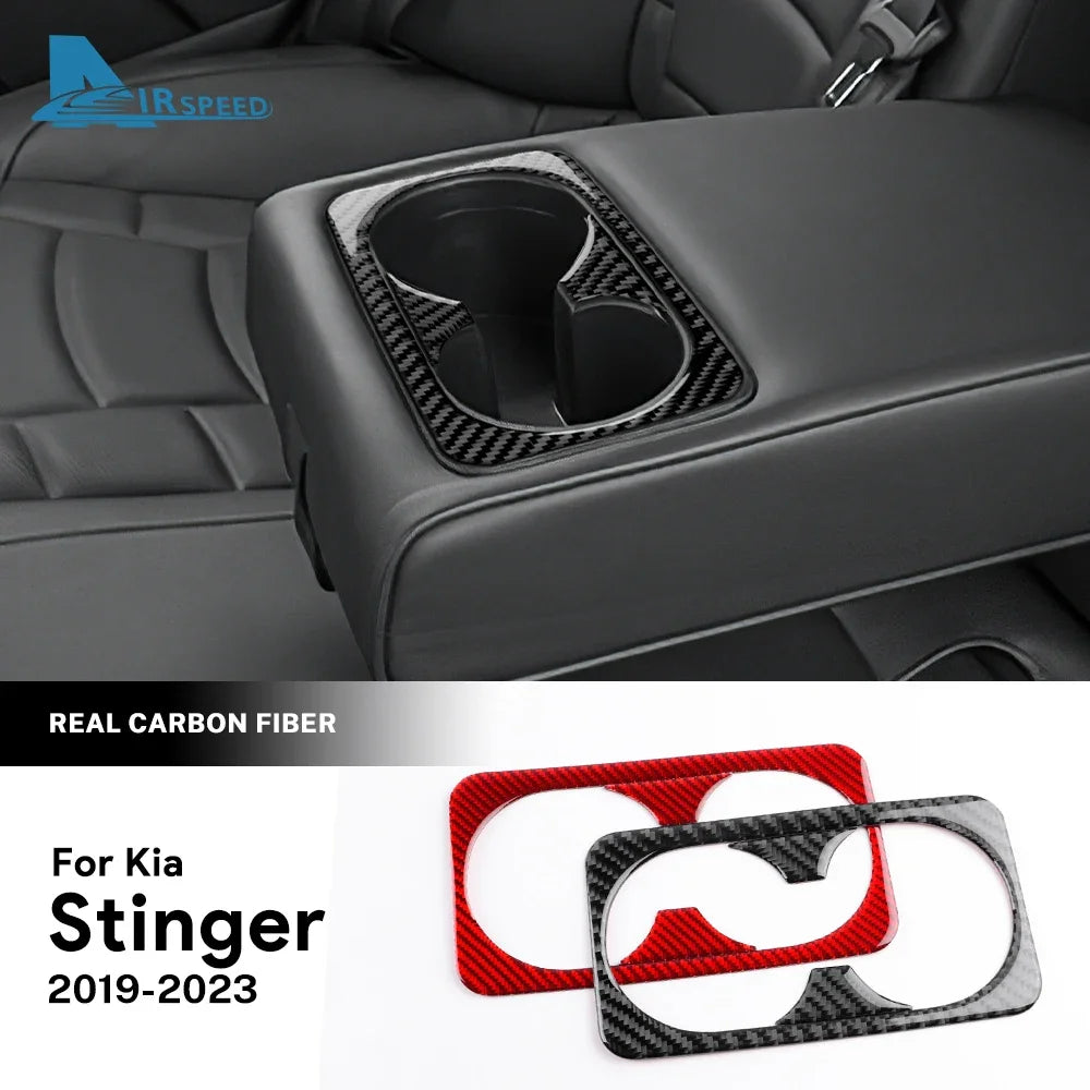 Real Soft Carbon Fibre Car Rear Seat Cup Surround