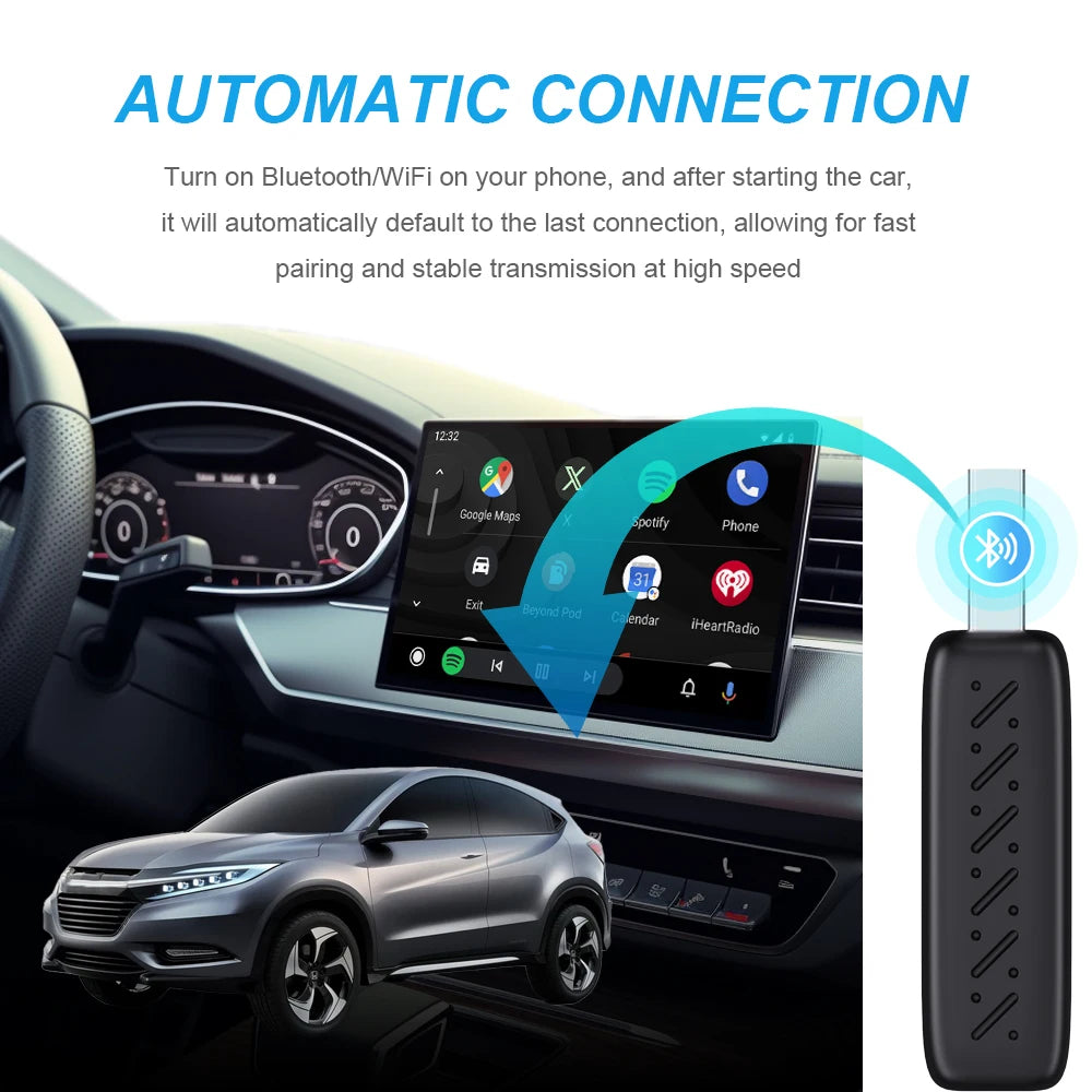 Mini 2 in1  Ai Box Wireless CarPlay & Android Auto Adapter