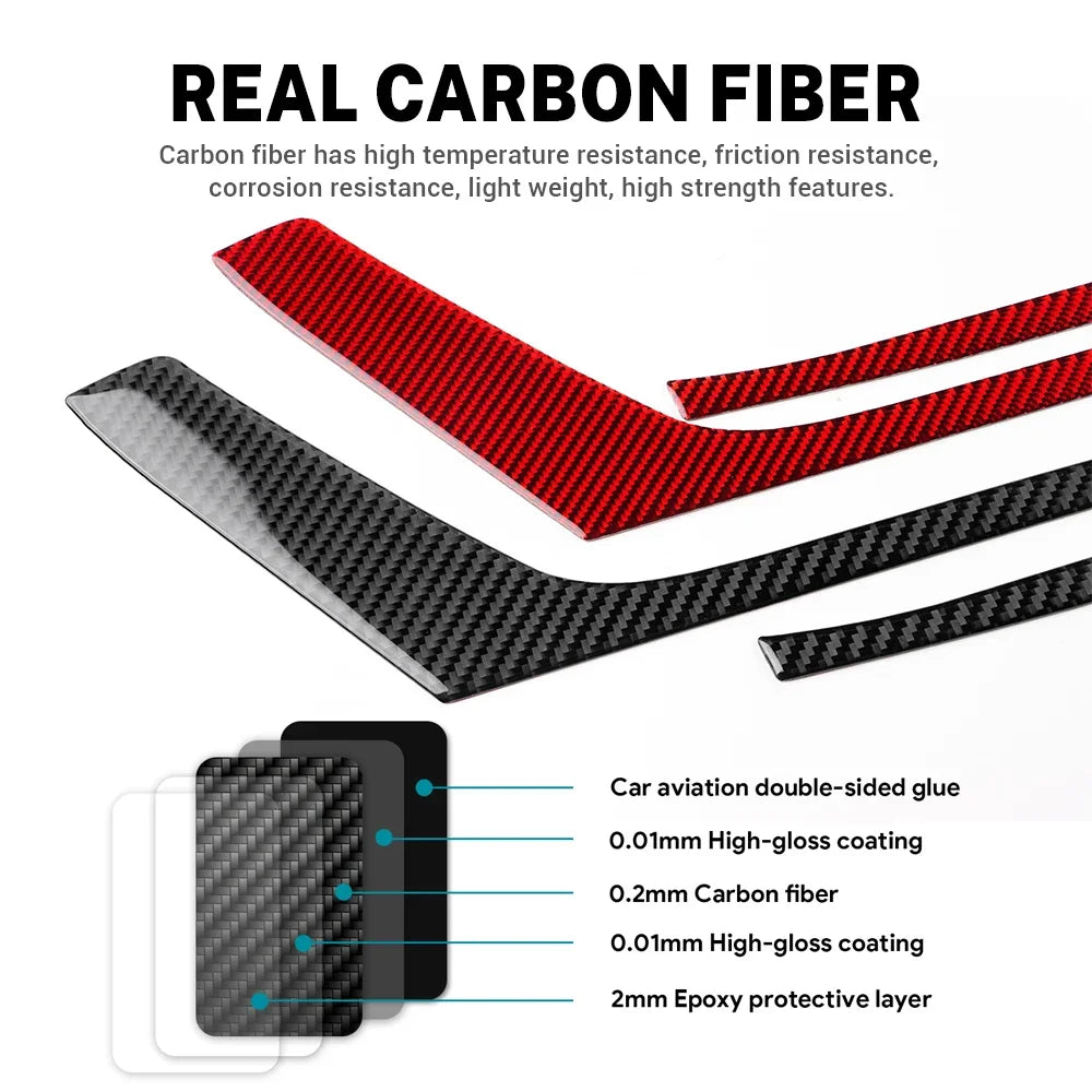 Real Soft Carbon Fibre Door Panel Trim LHD / RHD