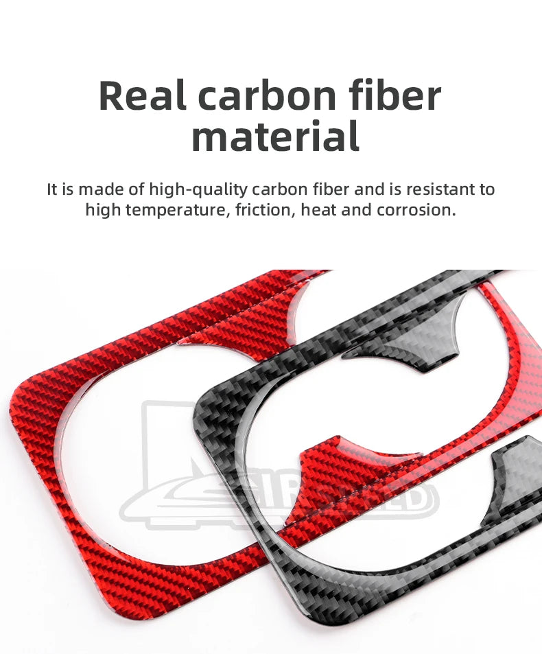 Real Soft Carbon Fibre Car Rear Seat Cup Surround