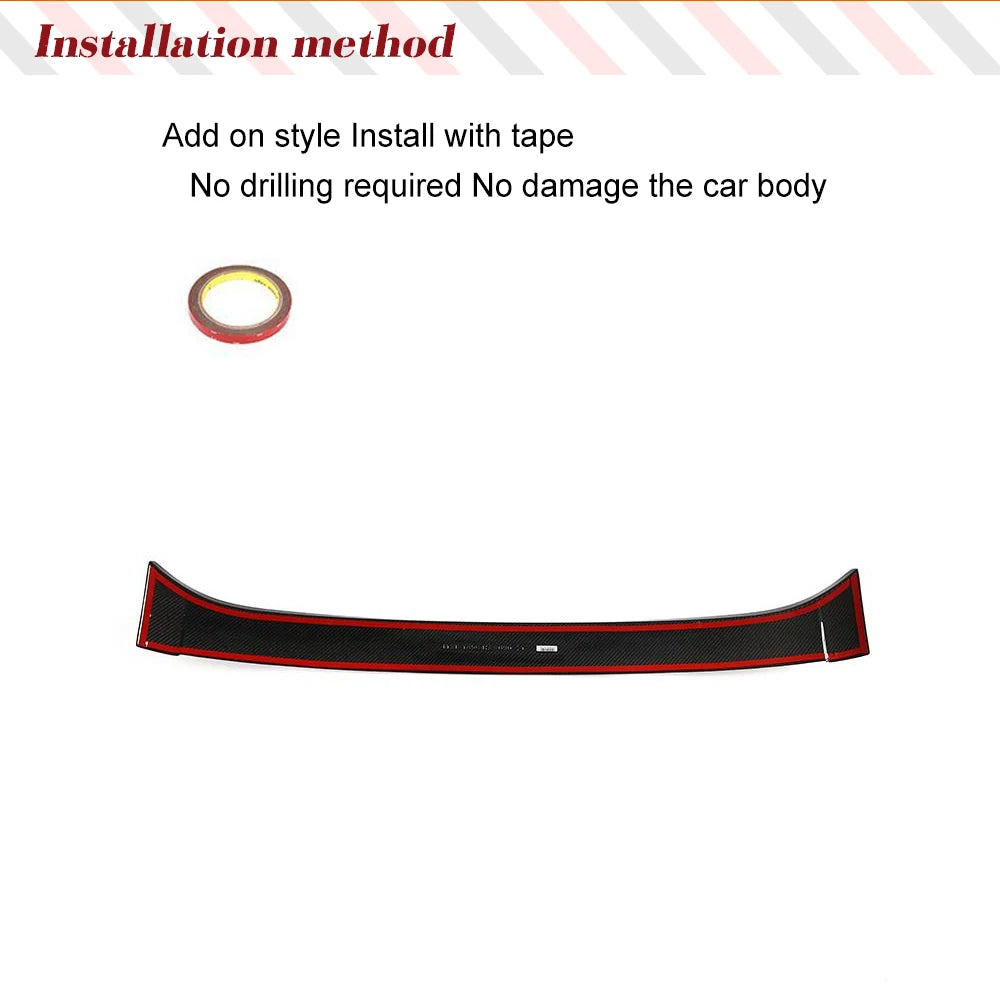 Carbon Fiber / FRP Black Rear Roof Spoiler