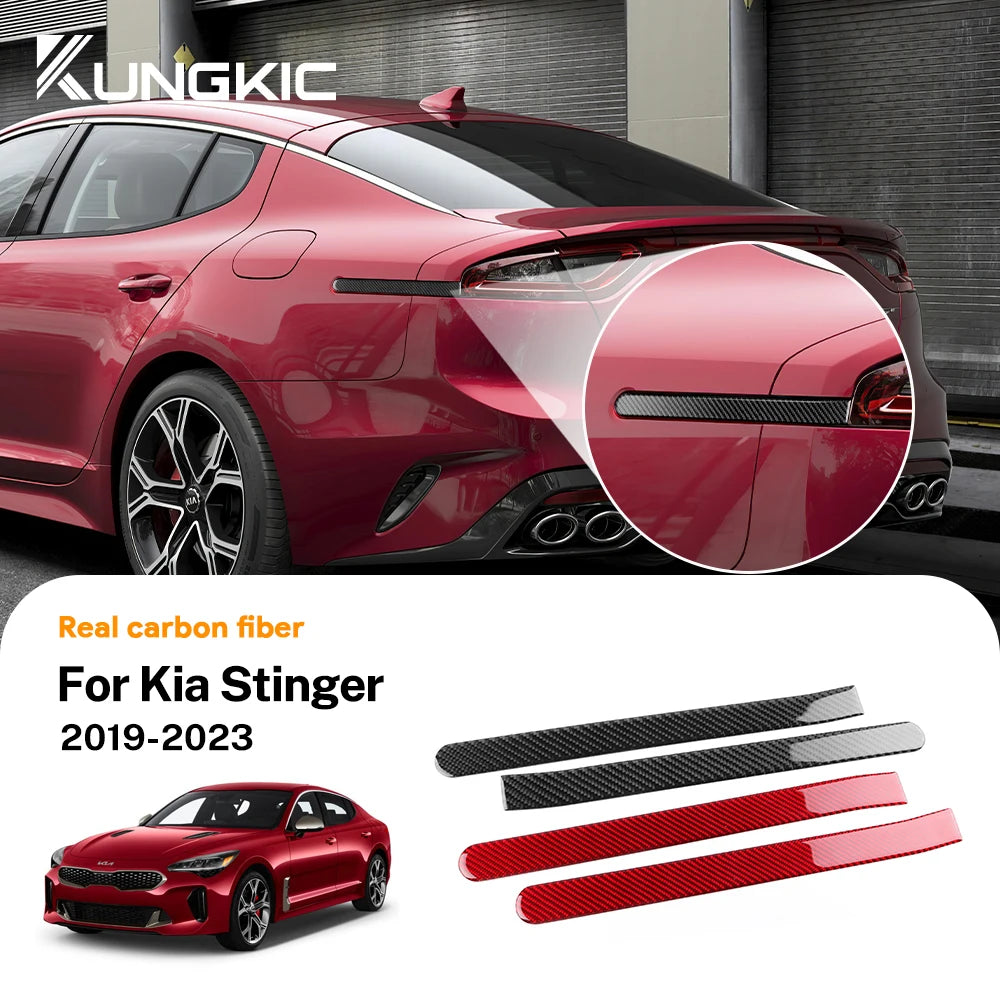 Real Soft Carbon Fiber Rear Brake Light Strip Trim