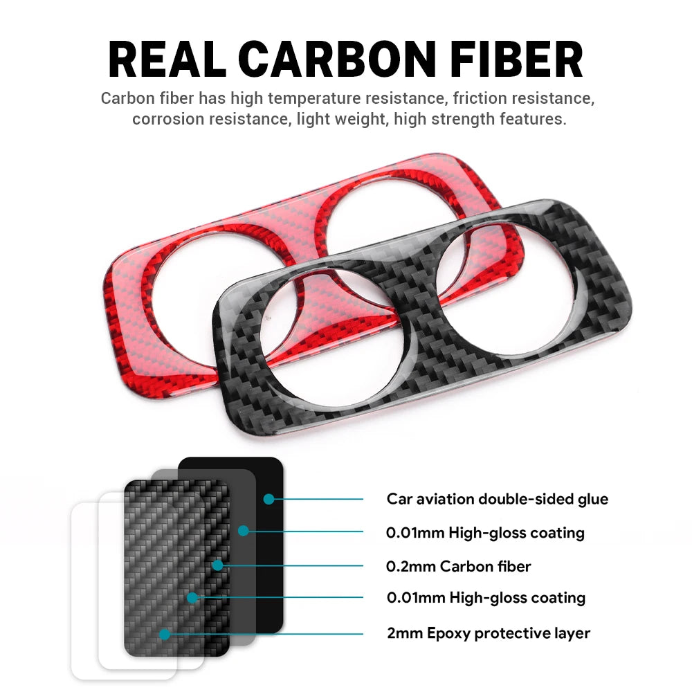 Real Soft Carbon Fiber Rear Charging Port Surround