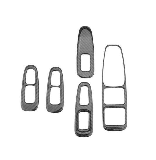 Car Window Button Frame Real Soft Carbon Fibre  LHD RHD