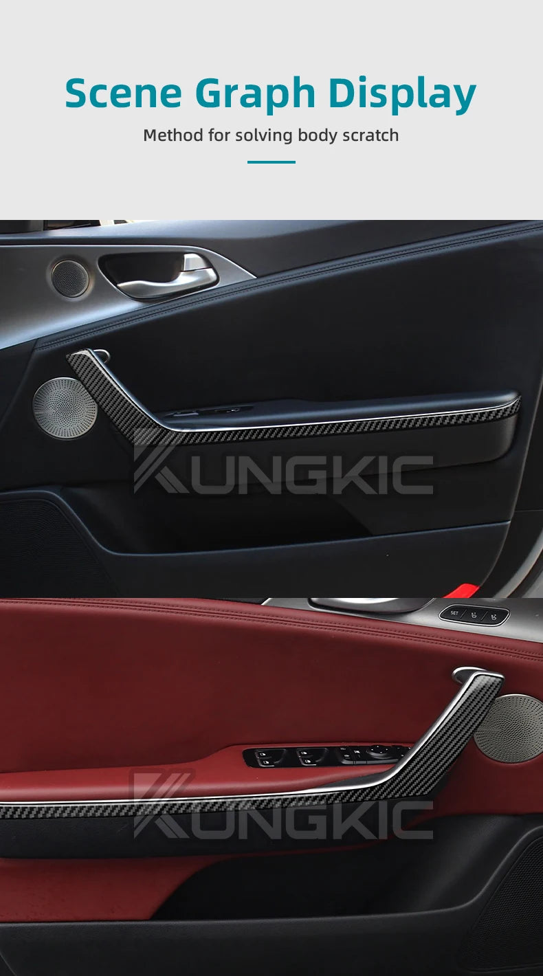 Real Soft Carbon Fibre Door Panel Trim LHD / RHD