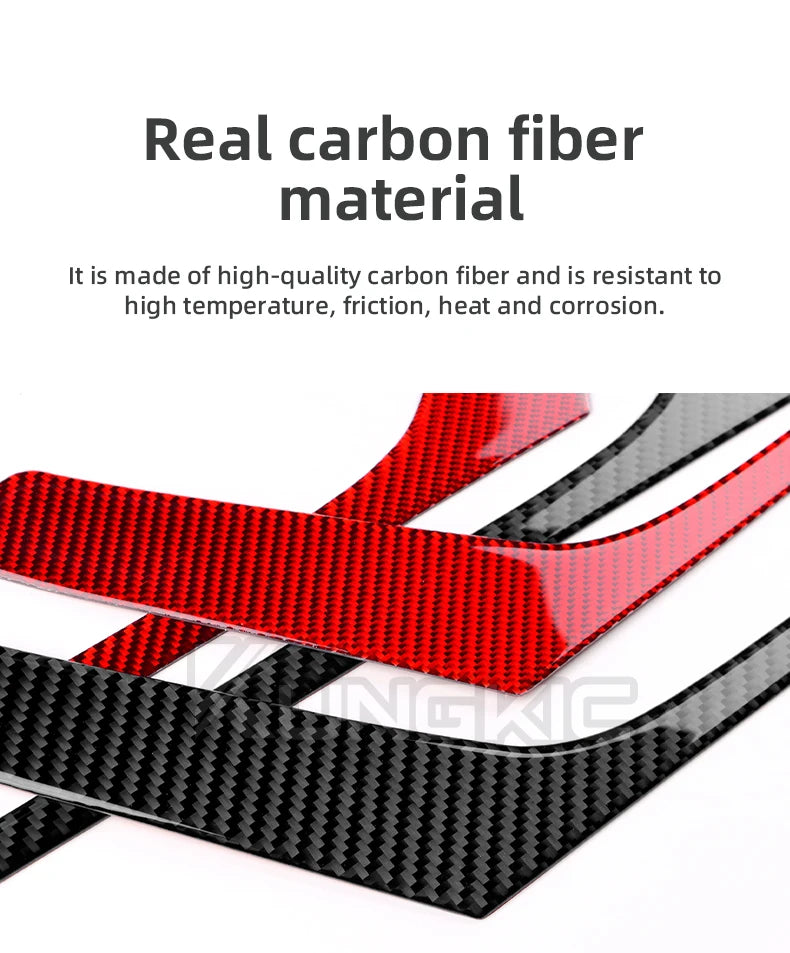 Real Soft Carbon Fiber Sticker For KIA Stinger 2019 - 2023 Car Door Handle Panel LHD / RHD Interior Trim