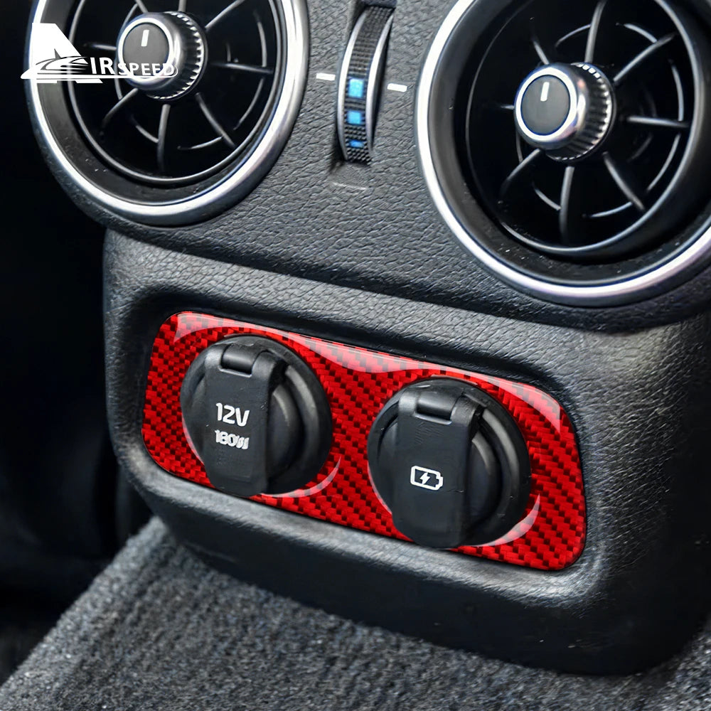 Real Soft Carbon Fiber Rear Charging Port Surround
