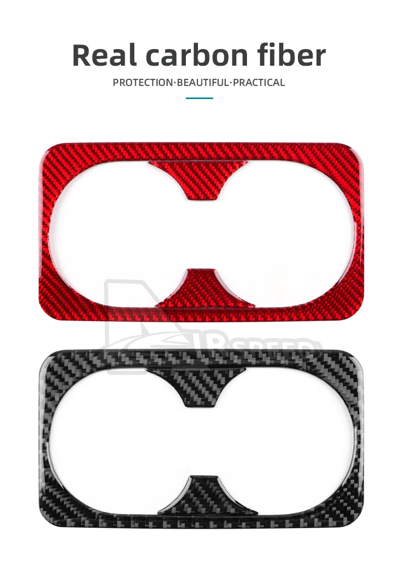 Real Soft Carbon Fibre Car Rear Seat Cup Surround