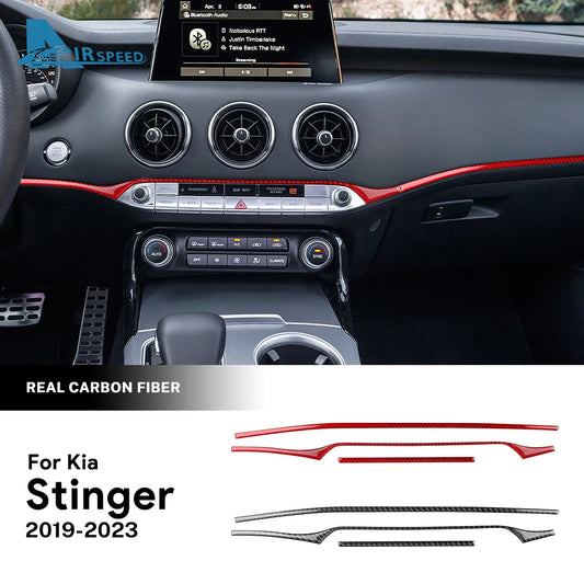 Real Soft Carbon Fibre Central Control Trim Strip