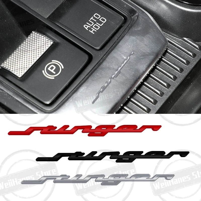 Metal For Stinger 3D Badge Car Air Conditioning Vent Instrument Panel