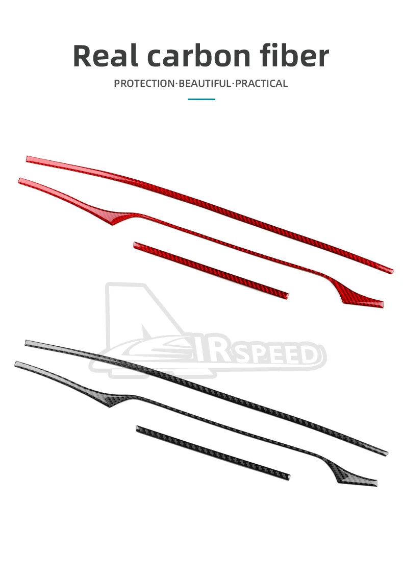 Real Soft Carbon Fibre Central Control Trim Strip