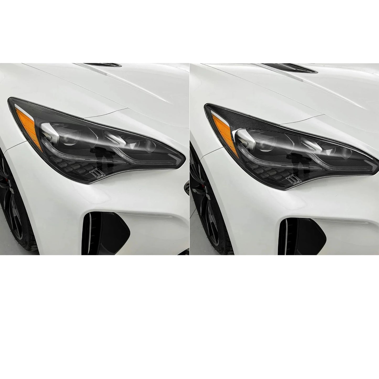 Real Carbon Fiber Headlight Eyelid Cover