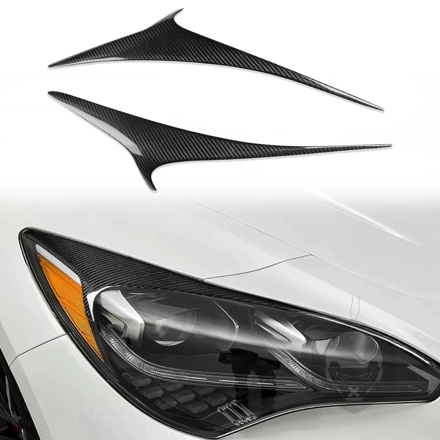 Real Carbon Fiber Headlight Eyelid Cover