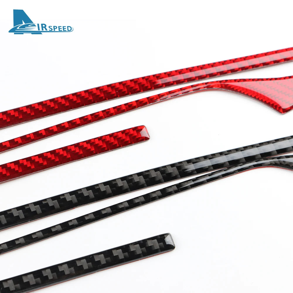 Real Soft Carbon Fibre Central Control Trim Strip