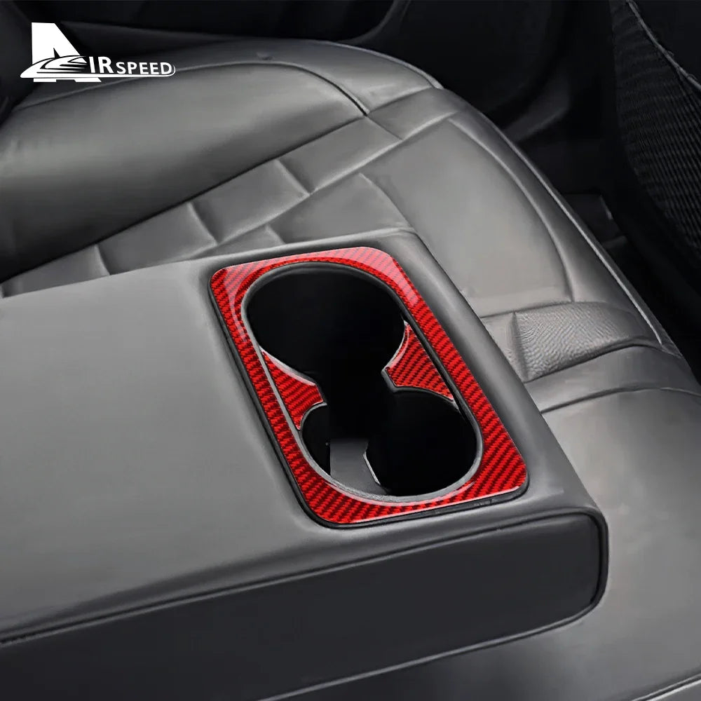 Real Soft Carbon Fibre Car Rear Seat Cup Surround