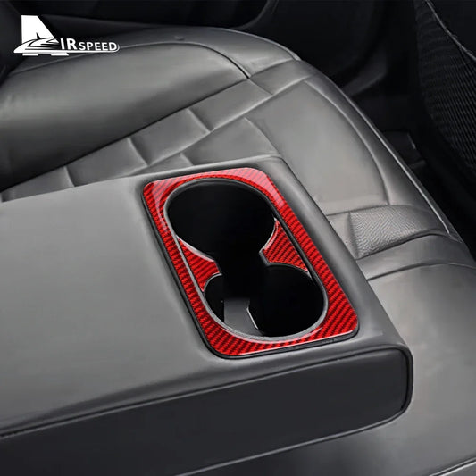 Real Soft Carbon Fibre Car Rear Seat Cup Surround