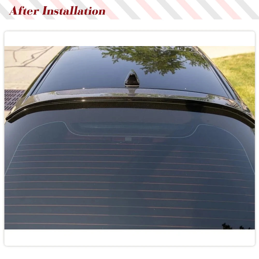 Carbon Fiber / FRP Black Rear Roof Spoiler