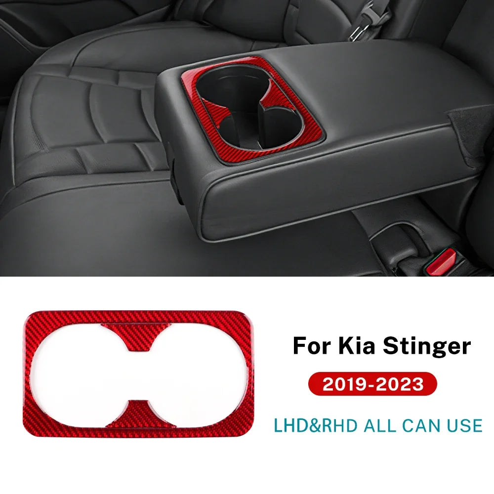 Real Soft Carbon Fibre Car Rear Seat Cup Surround