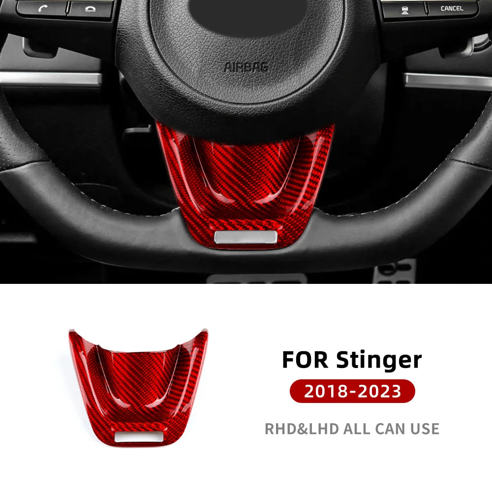 Real Hard Carbon Fiber Cover Steering Wheel Trim