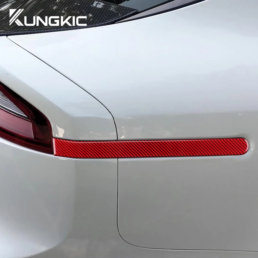 Real Soft Carbon Fiber Rear Brake Light Strip Trim