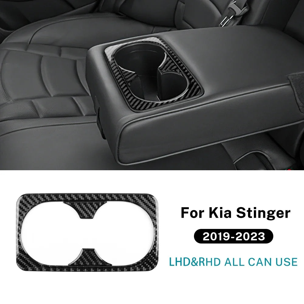 Real Soft Carbon Fibre Car Rear Seat Cup Surround