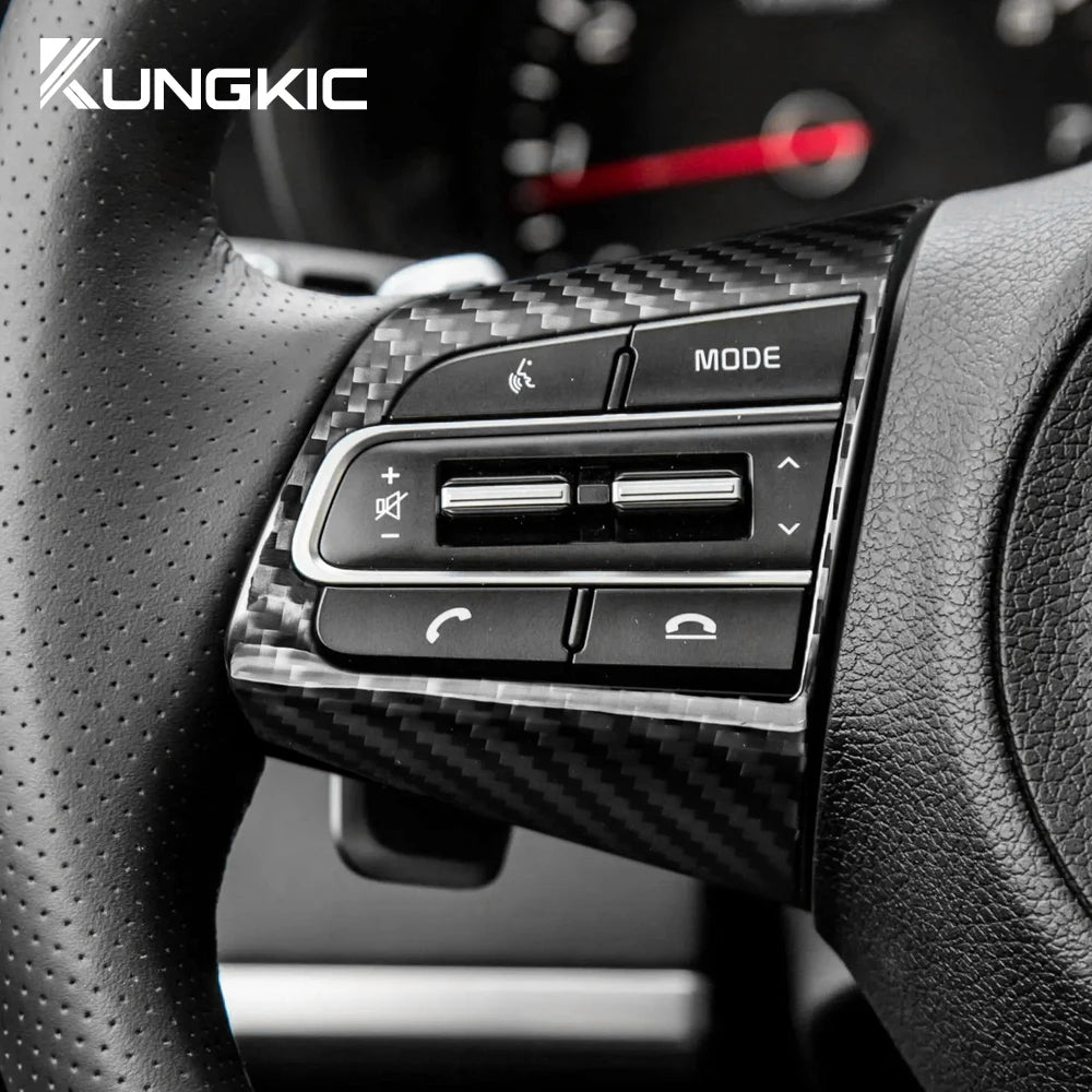 Real Hard Carbon Fiber Cover Steering Wheel Trim