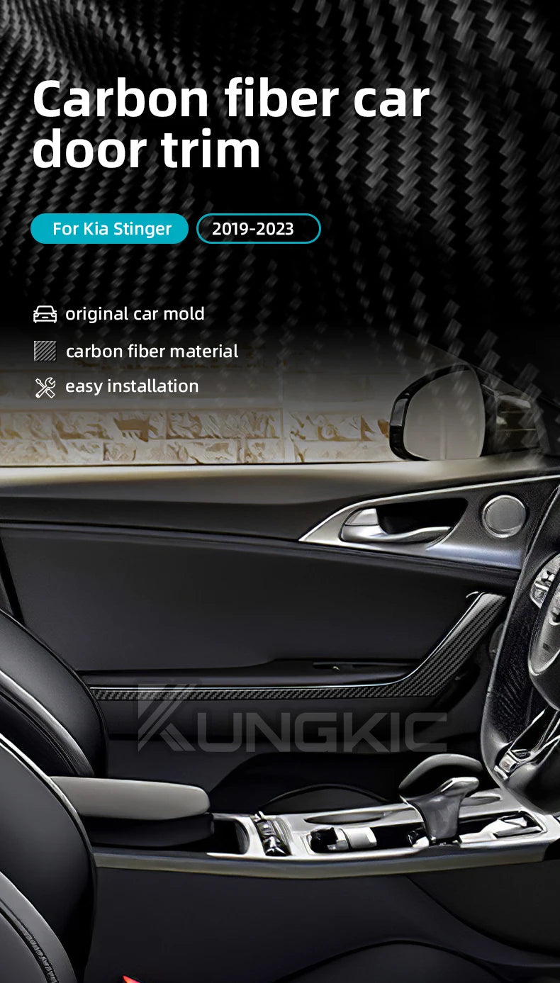 Real Soft Carbon Fibre Door Panel Trim LHD / RHD