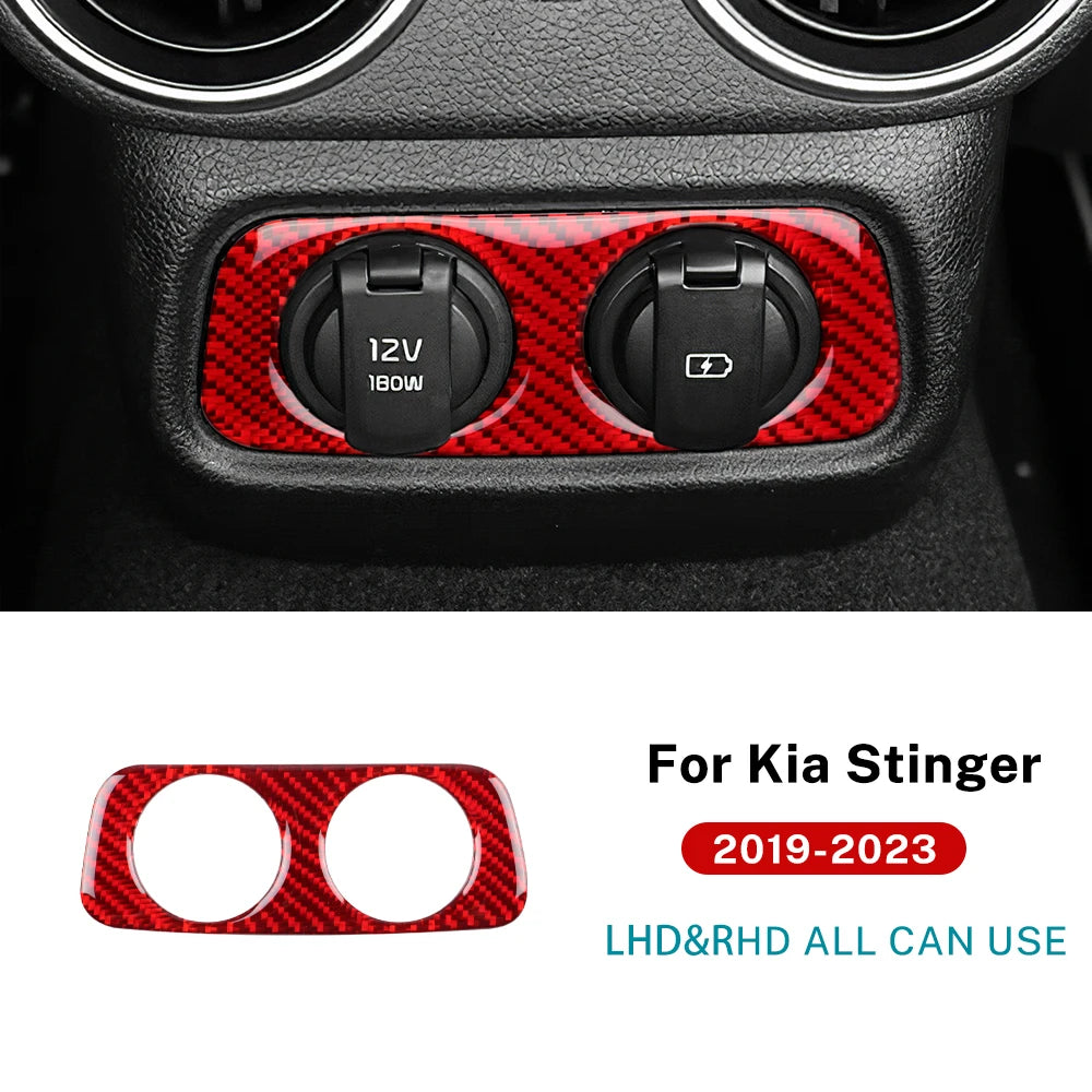 Real Soft Carbon Fiber Rear Charging Port Surround