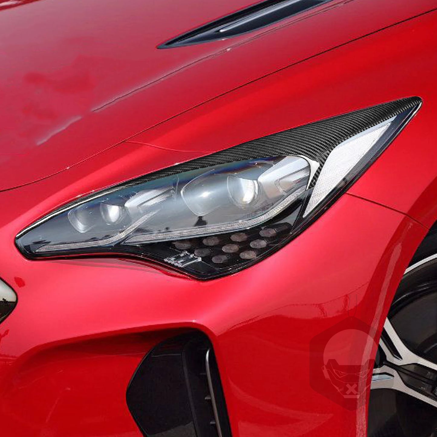 Real Carbon Fiber Headlight Eyelid Cover