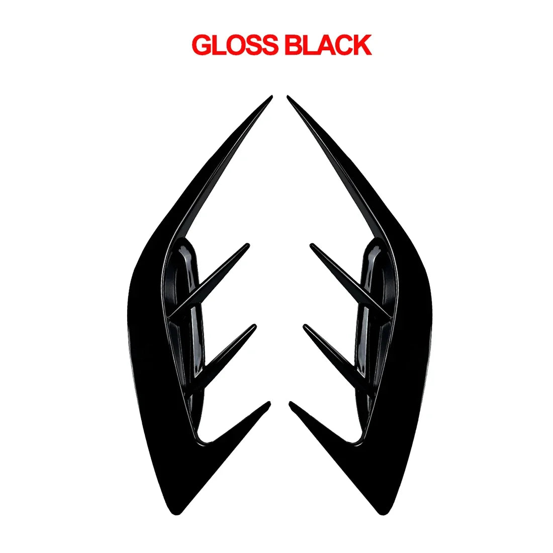 2pc ABS Gloss Black / Carbon Fiber Style rear Canard Covers
