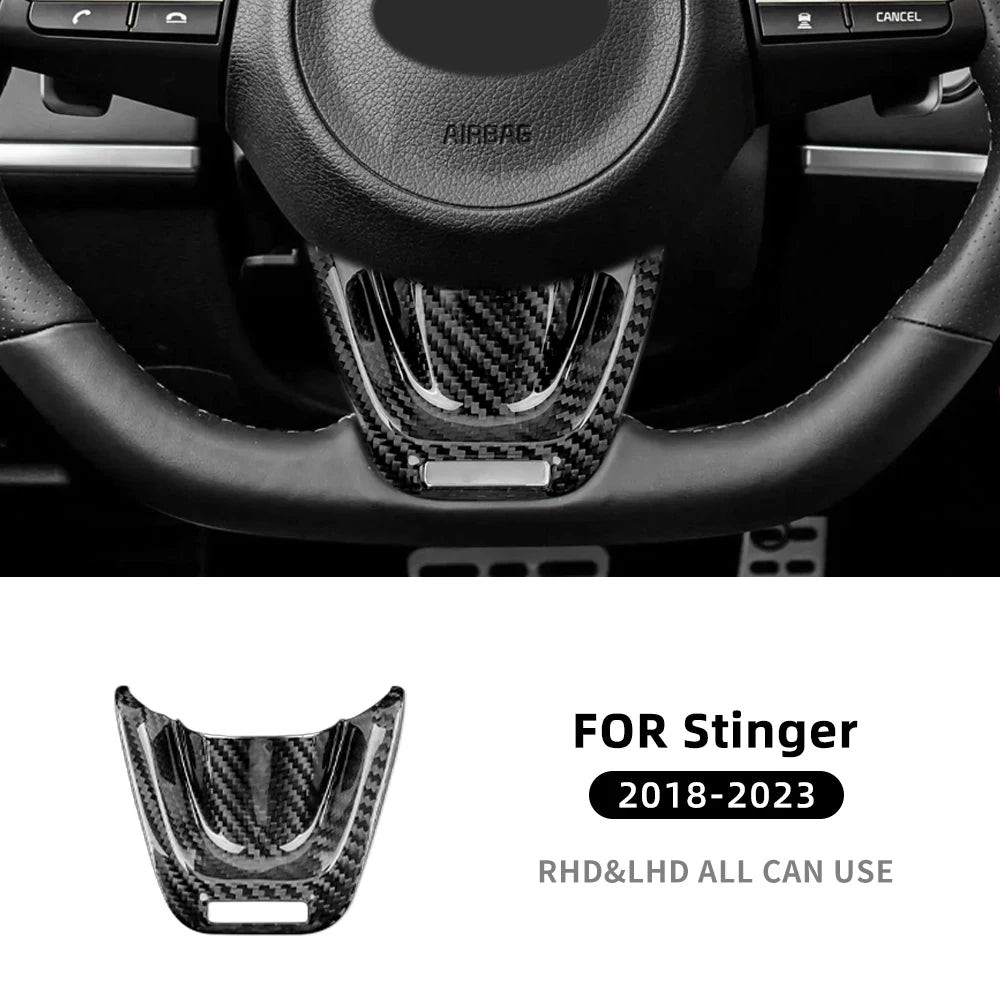 Real Hard Carbon Fiber Cover Steering Wheel Trim