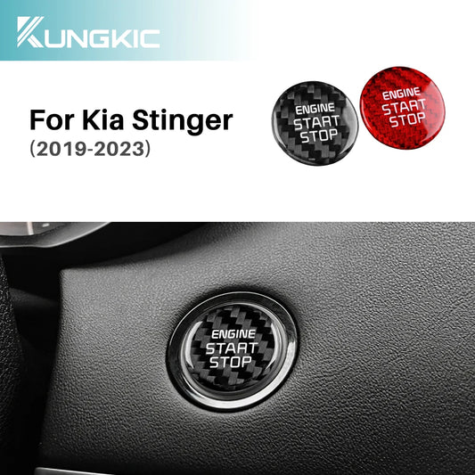 Real Hard Carbon Fiber Start Engine Stop Button Cover