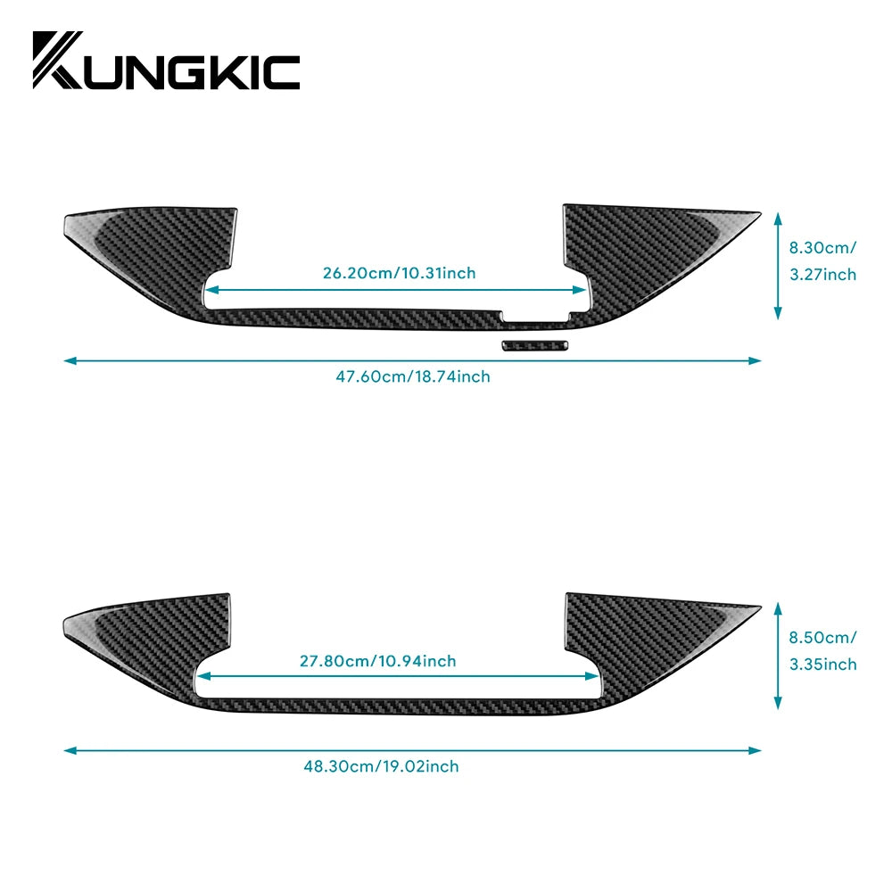 Real Soft Carbon Fiber Central Navigation Screen Trim