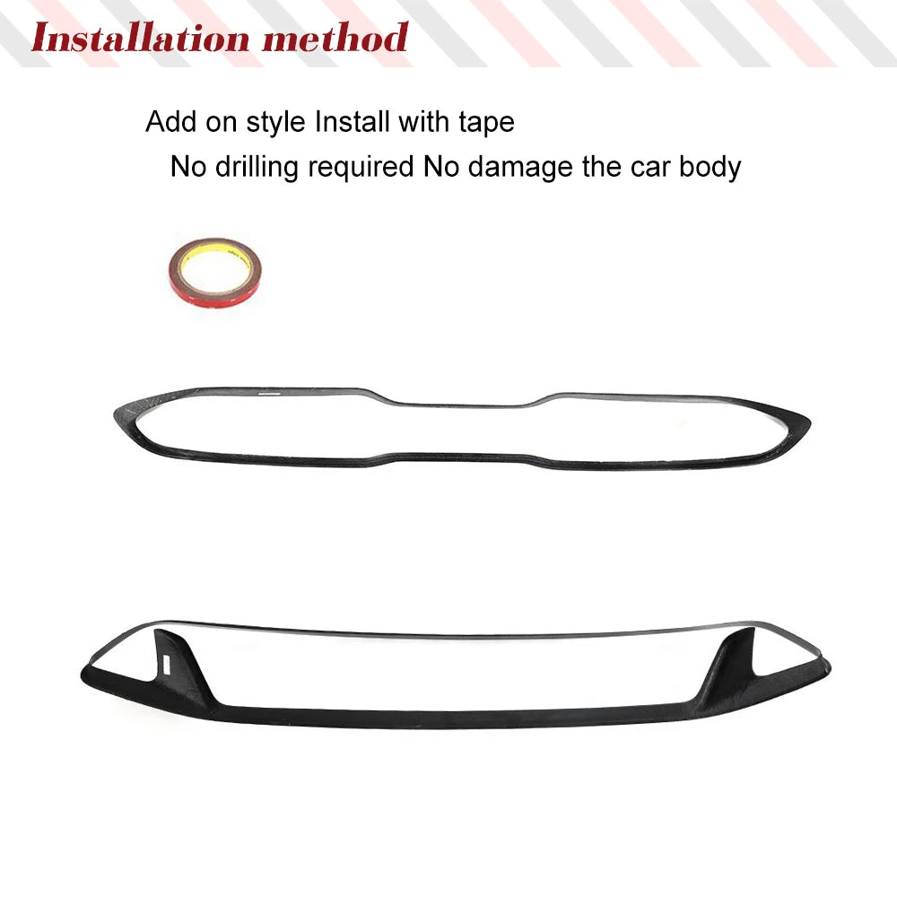 Dry Carbon Front Kidney Bumper Grille / Front Frame Centre Mesh Grille