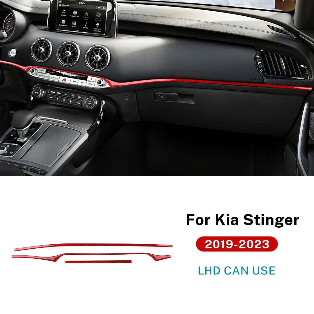 Real Soft Carbon Fibre Central Control Trim Strip