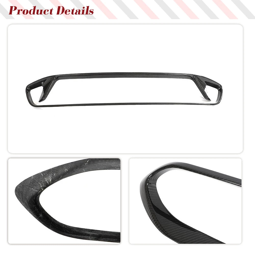 Dry Carbon Front Kidney Bumper Grille / Front Frame Centre Mesh Grille