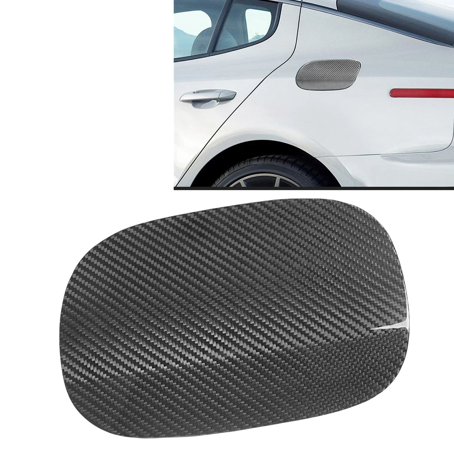 Real Dry Carbon Fibre  Fuel Tank Flap Cap