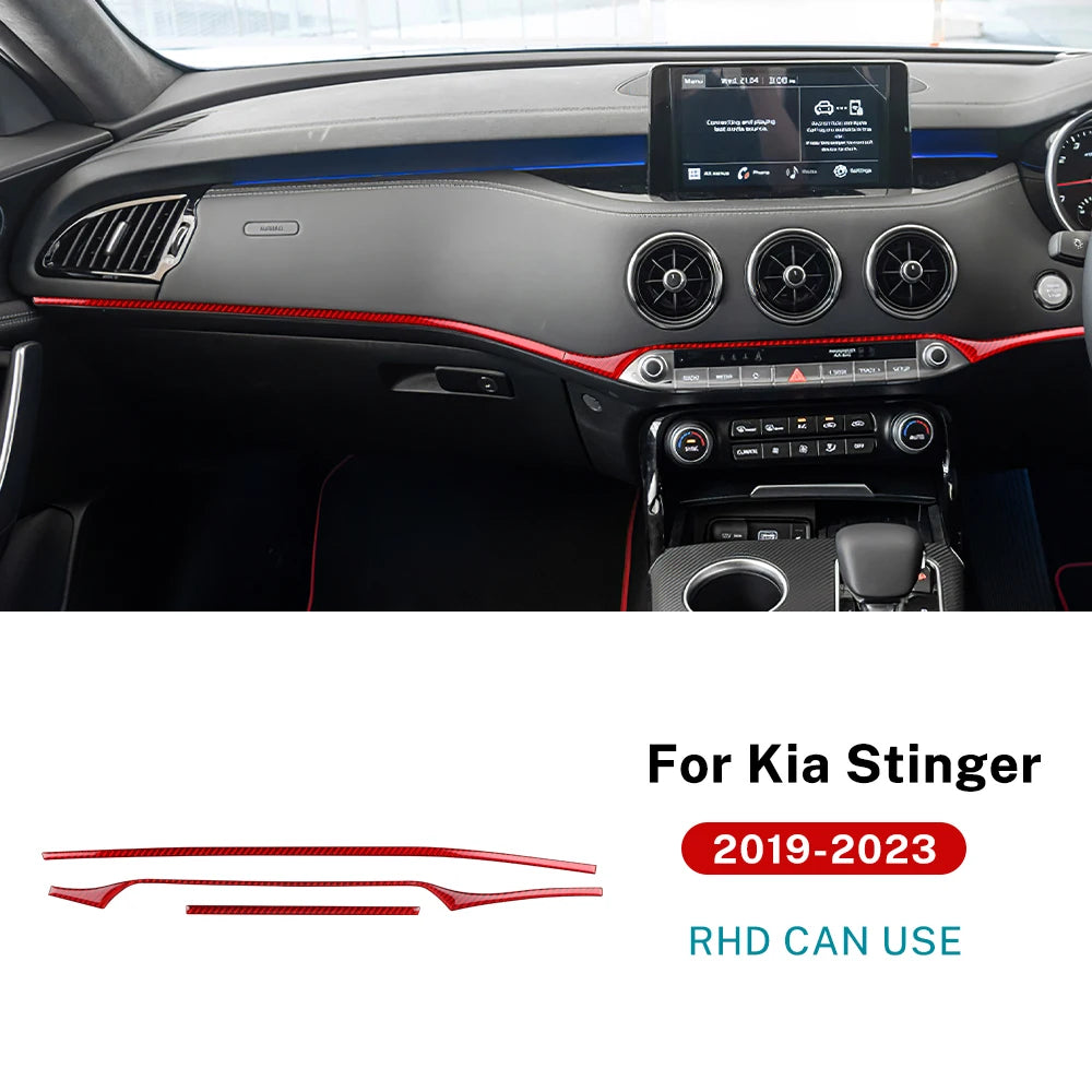Real Soft Carbon Fibre Central Control Trim Strip