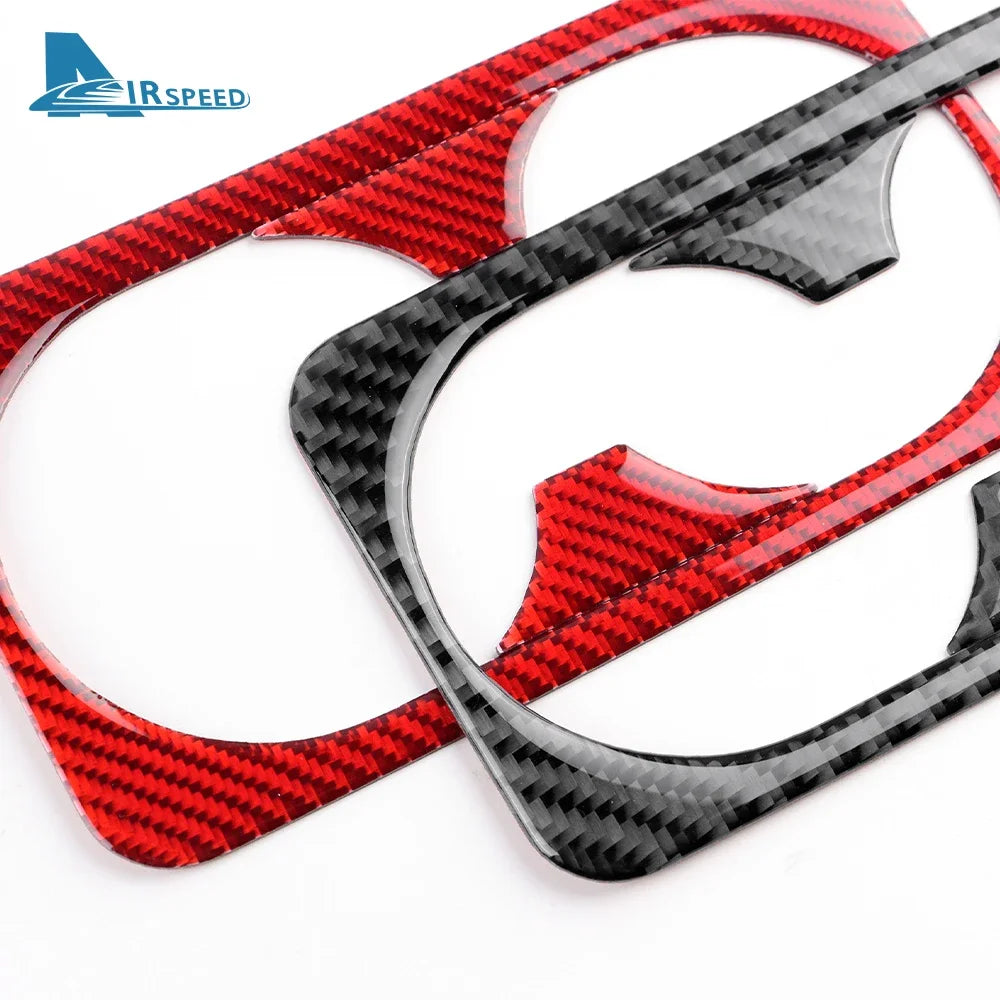 Real Soft Carbon Fibre Car Rear Seat Cup Surround
