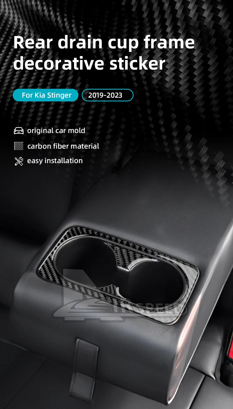 Real Soft Carbon Fibre Car Rear Seat Cup Surround