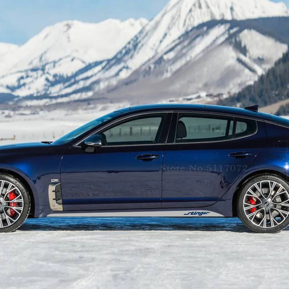 For KIA Stinger GT Door Both Side Skirt Sticker