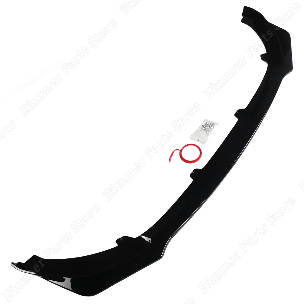 Gloss Black Carbon Look Car Front Bumper Lip Splitter For Kia Stinger GT 2018-2023