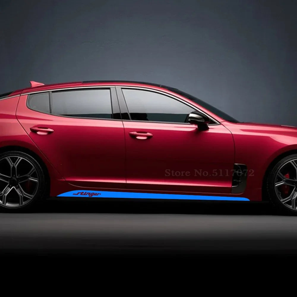 For KIA Stinger GT Door Both Side Skirt Sticker