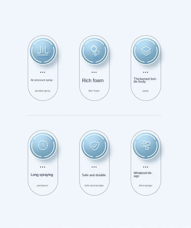 2L Hand Pump Foam Sprayer with 3 Types of Nozzle