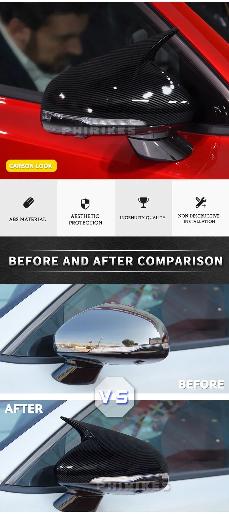 ABS Side Mirror Covers
