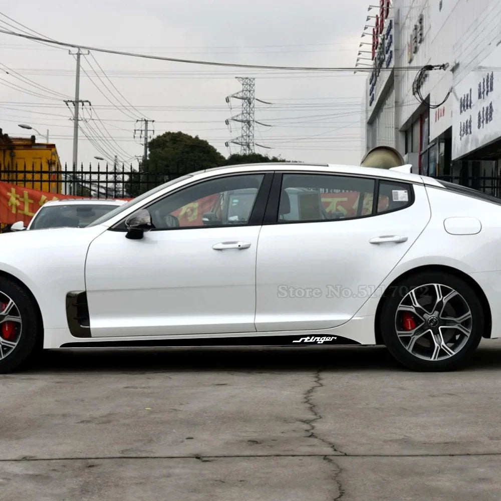 For KIA Stinger GT Door Both Side Skirt Sticker