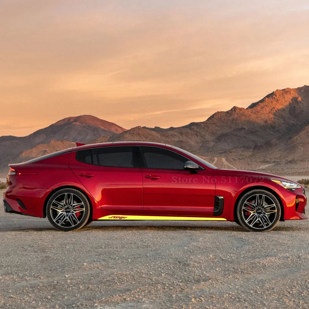 For KIA Stinger GT Door Both Side Skirt Sticker